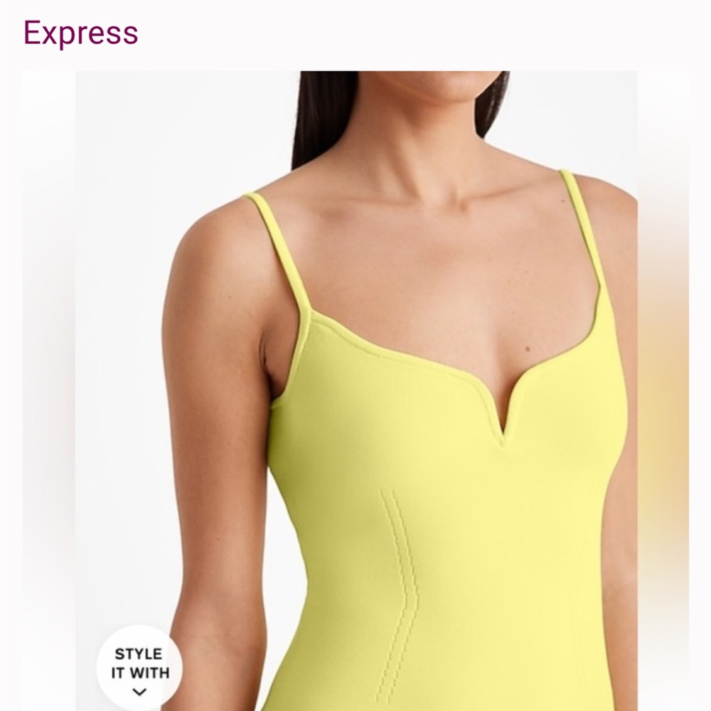 Express Women's Body Contour V-Wire Sleeveless Midi Dress